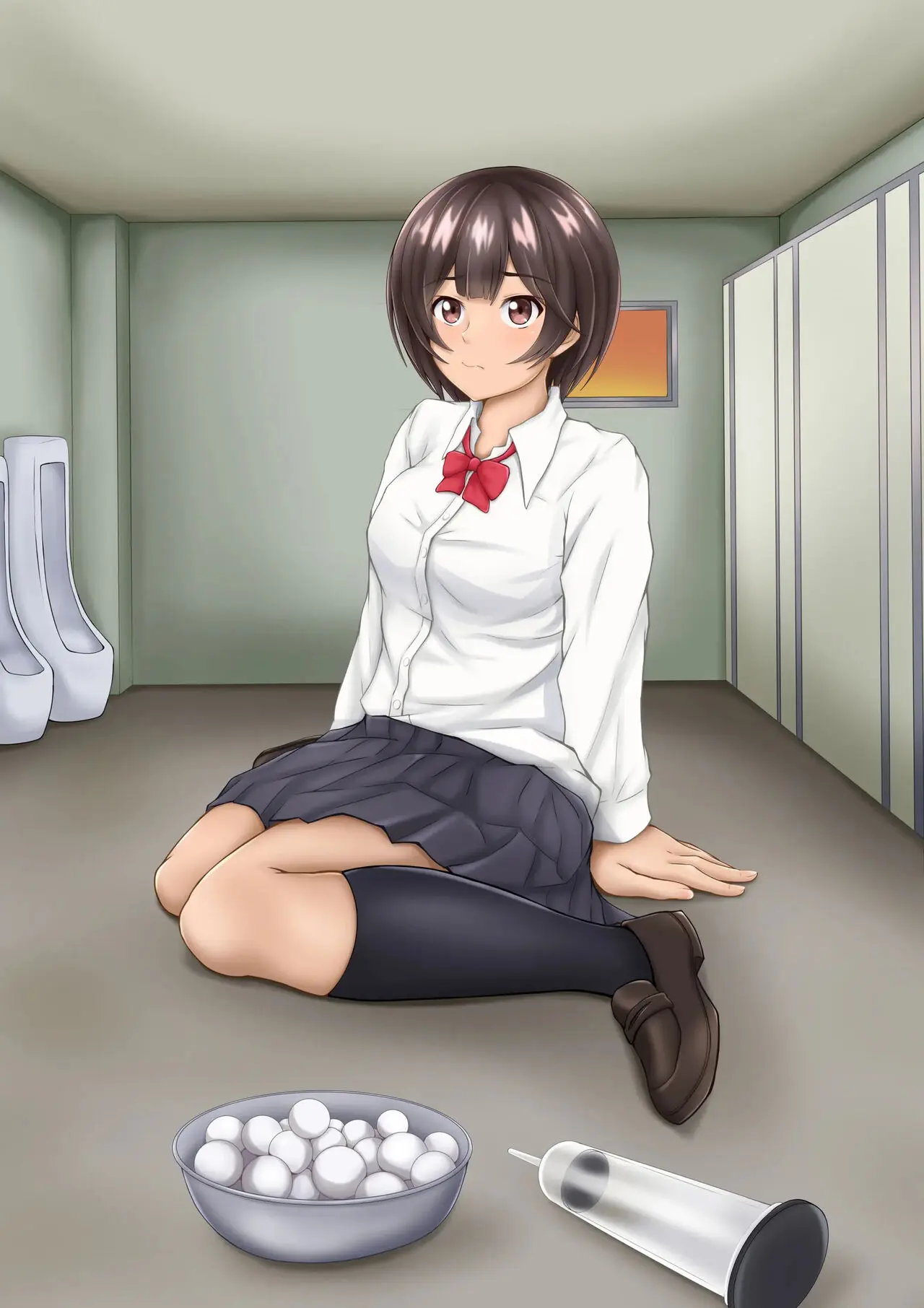 Excretion Play In The Men'S Toilet